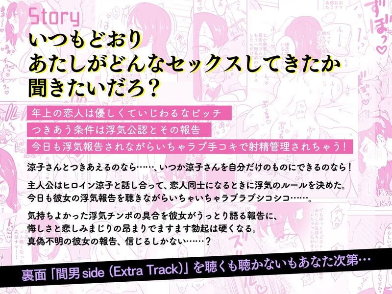 いちゃラブ手コキしながら浮気報告するビッチな年上彼女Voice Ver.