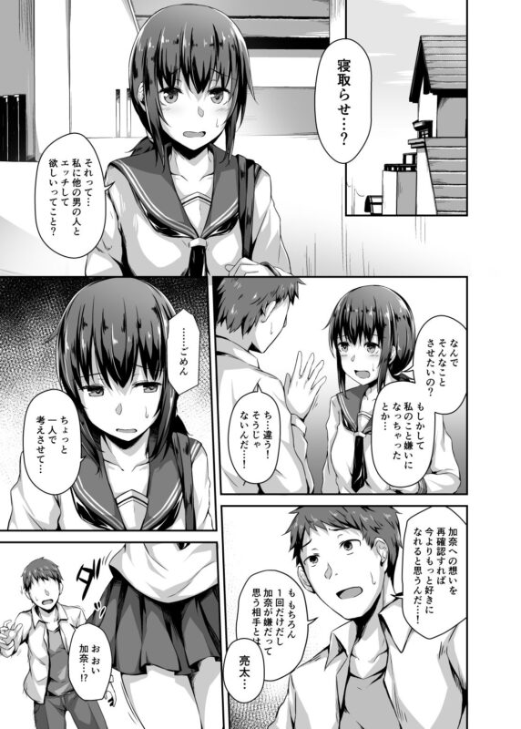 「NeuTRal Actor」寝取らせを持ち掛けた彼女から届いた驚愕のビデオレター。 マンネリから加奈に寝取らせプレイを持ちかける亮太。