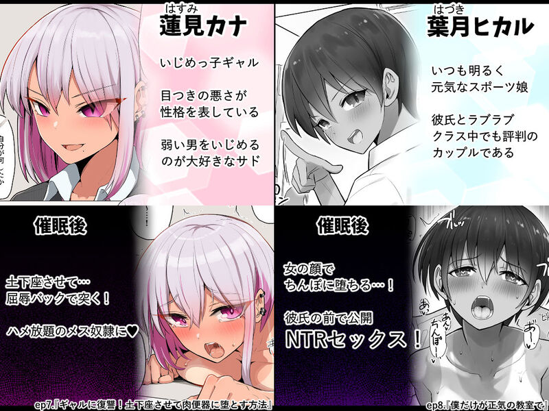 「催眠される褐色娘たち」明るく元気なヒロイン達が催眠アプリによってメス堕ちする豪華総集編。 